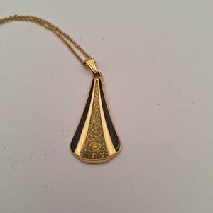 1970'S VAN DORAN DIAMOND DUST NECKLACE GOLD TONE NO BOX